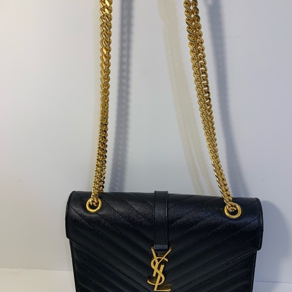 SAINT LAURENT Grain De Poudre Matelasse Chevron - Picture 3 of 8